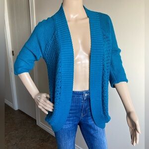 Jockey Teal Open-Front Cardigan